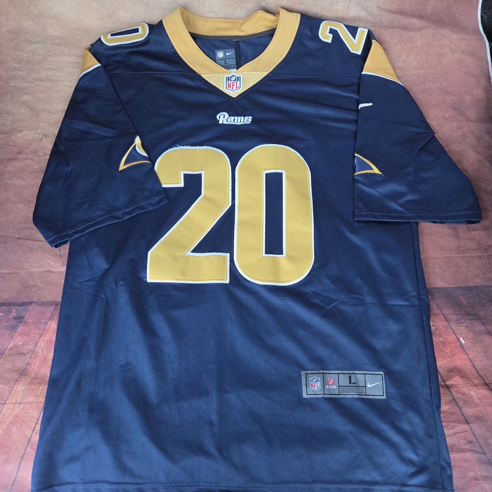 Nike Men's Navy and Gold Rams Jersey